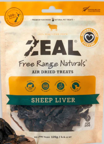 Zeal Free range naturals Sheep Liver 125g