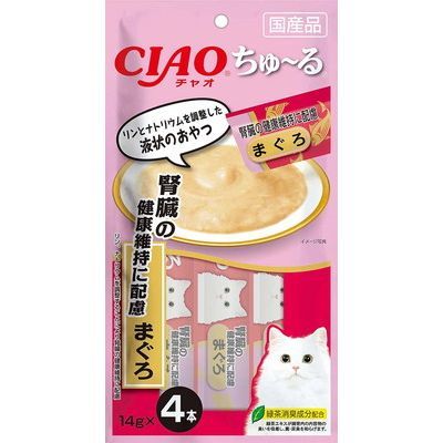 CIAO - Japanese Cat Strips Maintain Kidney Health Tuna Flavor 14g X4