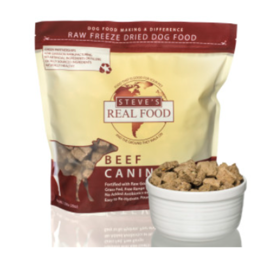 Steve's Real Food - 凍乾脫水糧 牛肉味 乾糧 20oz (貓狗共用)