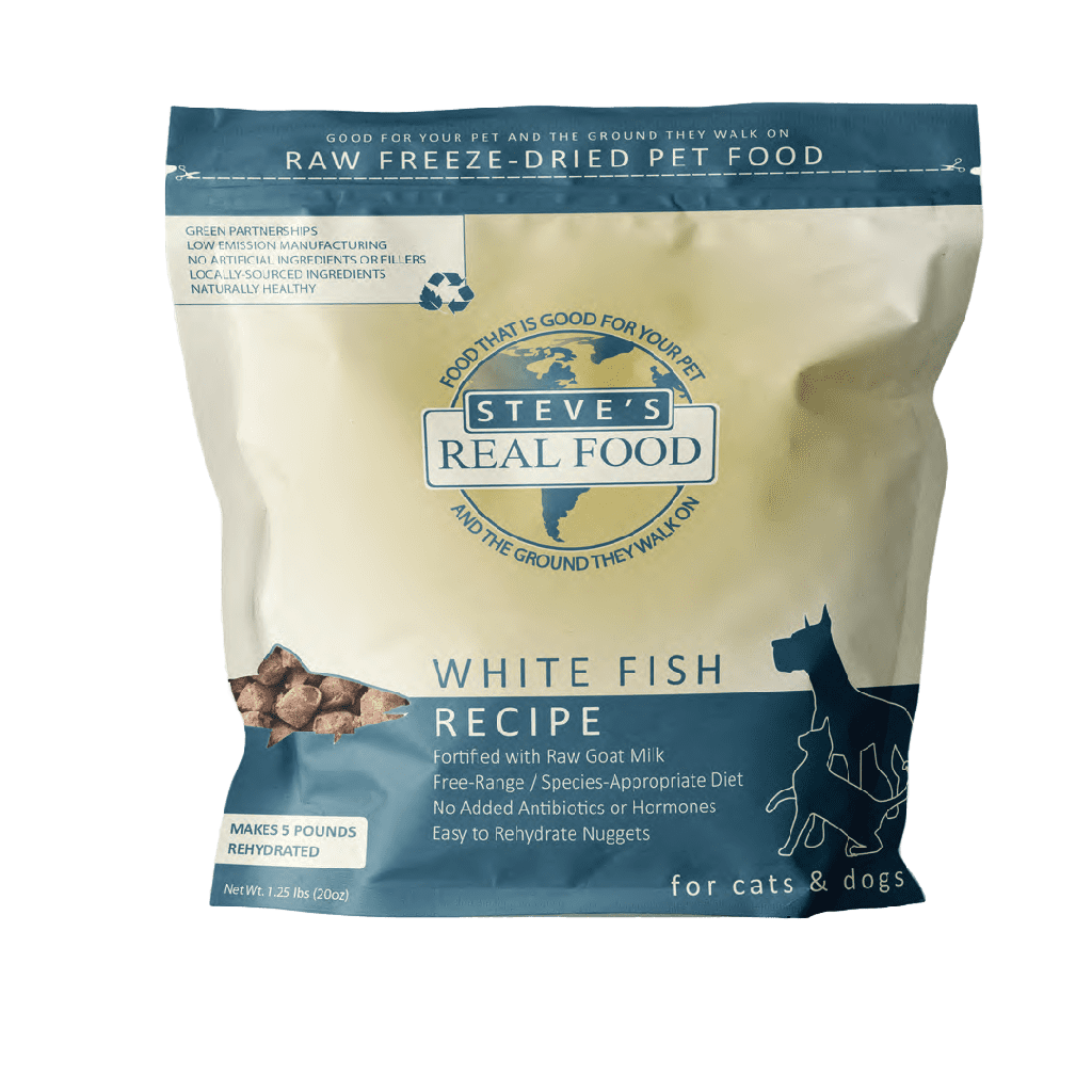 Steve's Real Food Cats & Dogs Raw Freeze Dried White Fish 20oz