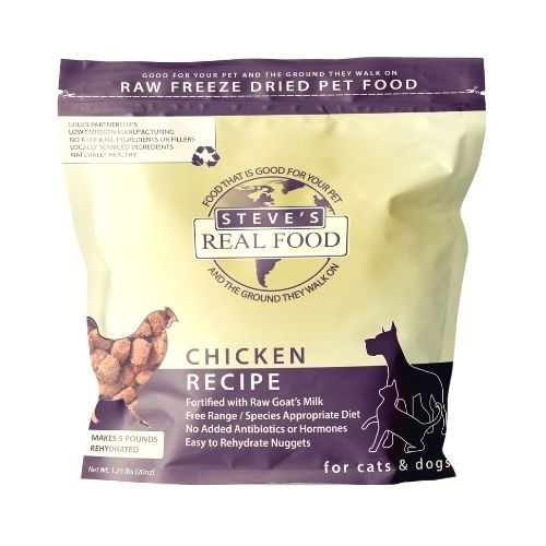 Steve's Real Food Cats & Dogs Raw Freeze Dried Chicken 1.25lbs