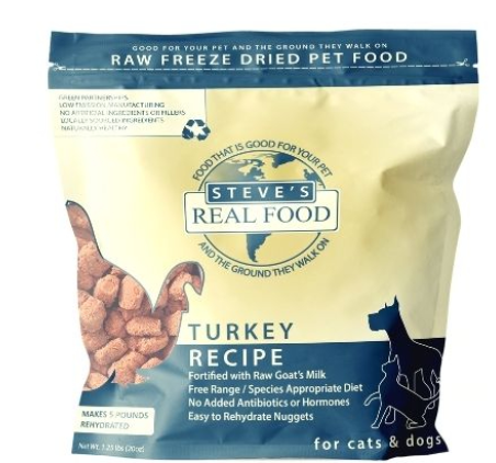 Steve’s Real Food Freeze-Dried Cat and Dog Dehydrated Food – Turkey Formula 20oz