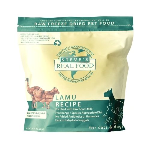 Steve’s Real Food Freeze-Dried Cat and Dog Dehydrated Food – Lamu Formula 20oz