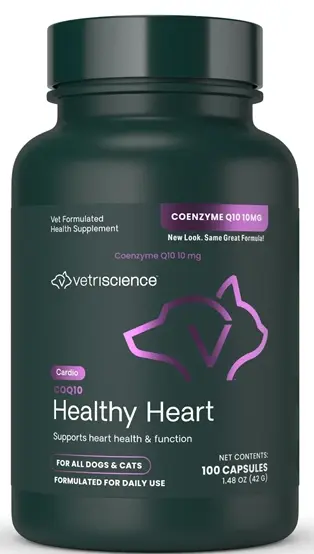 Coenzyme Q10 Antioxidant Supplement for Dogs & Cats 100 CAPSULE