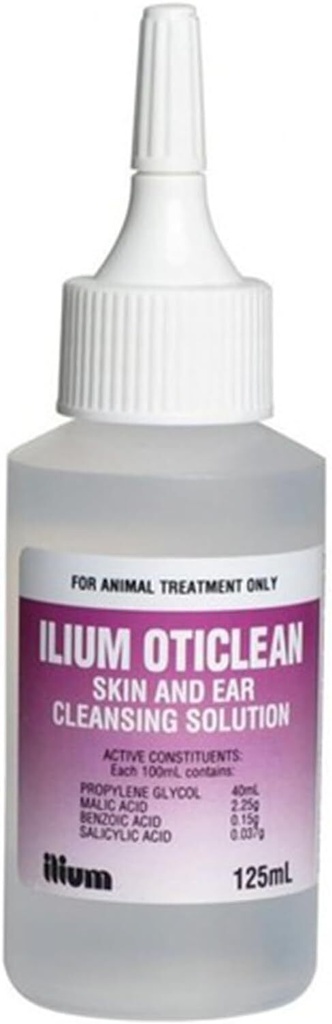 ilium OTICLEAN Skin & Ear Cleansing Solution for Cats & Dogs 125ml