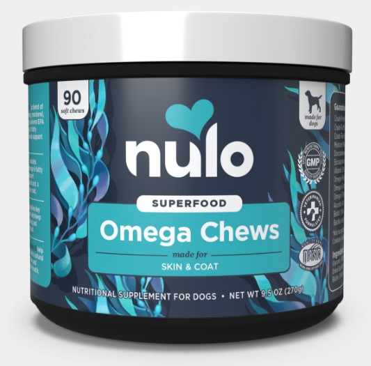 Nulo Superfood supplement Omega Chews for skin and coat 270g