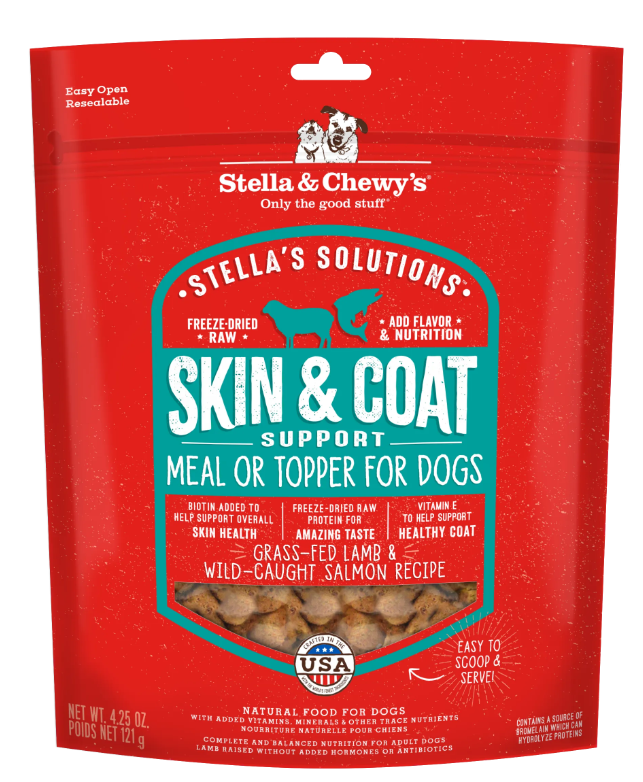 Stella & Chewy's 功能配方 凍乾脫水狗糧 有助皮毛健康 -草飼羊及野生捕撈三文魚配方- 121g 