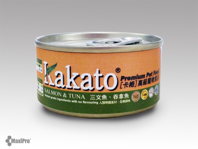 Kakato卡格三文魚、吞拿魚 罐頭 (貓狗合用) 70g
