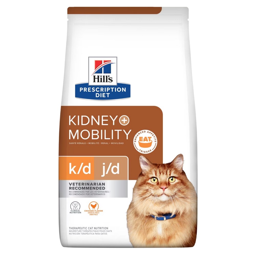 Hill's Prescription Diet k/d+Mobility (Kidney Care+Joint Care) Dry Cat Food 6.35lbs
