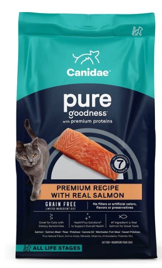 CANIDAE Grain-Free Pure Limited Ingredient Salmon Recipe Dry Cat Food 10lb