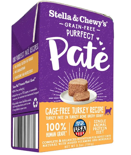 Stella & Chewy's Grain-Free Purrfect Pate Cage-Free Turkey Recipe Cat Food 5.5oz