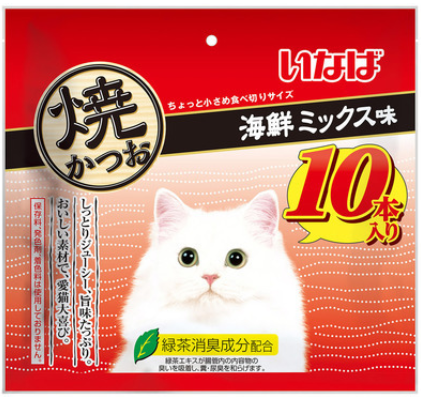 INABA QSC-256 Grilled bonito Seafood mix flavor (30gx10)