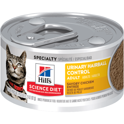 Hill's Cat Adult Urinary Hairball Control Can Urinary Tract Management Hairball Control Formula For Adult Cats Canned 2.9oz