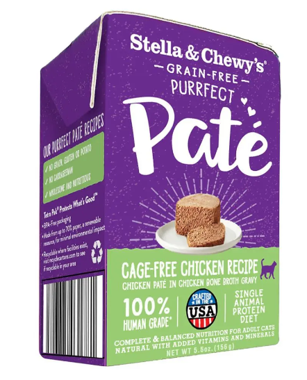 Stella & Chewy's Grain-Free Purrfect Pate Cage-Free Chicken Recipe Wet Food 5.5oz