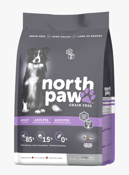 North Paw Grain-Free Adult Chicken and Herring Formula Dog Food 6lb