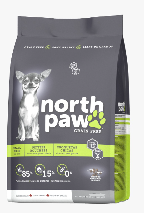 North Paw Grain Free Chicken and Herring Formula Small Bites Dog Food 12.8lb