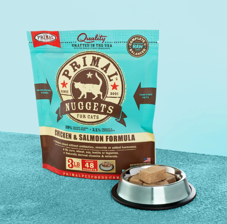 Primal Nuggets 急凍肉磚貓糧 雞肉及三文魚配方 3lb