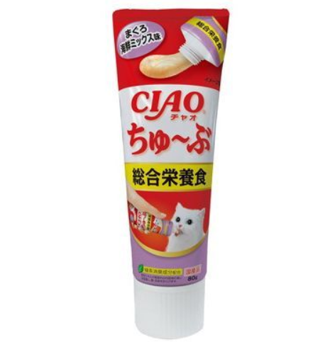 CIAO Inaba 貓貓 吞拿魚+海鮮綜合營養醬 (牙膏裝) 80g #CS-157 