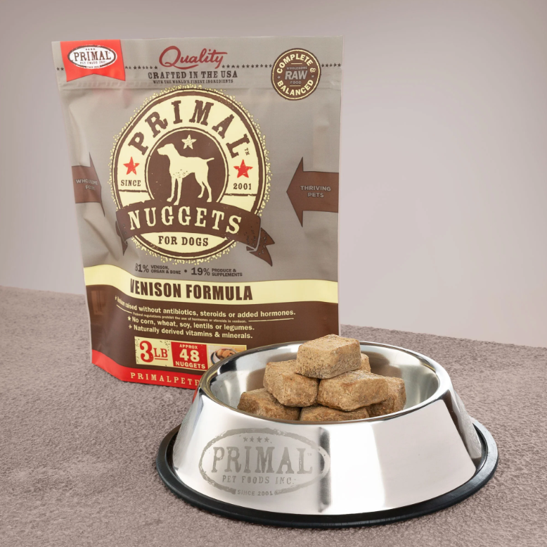 PRIMAL Nuggets 急凍肉塊狗糧 鹿肉配方 3lb