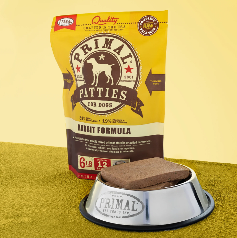 PRIMAL Patties 急凍肉餅狗糧 兔肉配方 6lb