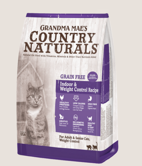 Country Naturals 無穀物體重控制去毛球室內貓配方 貓乾糧 4lb