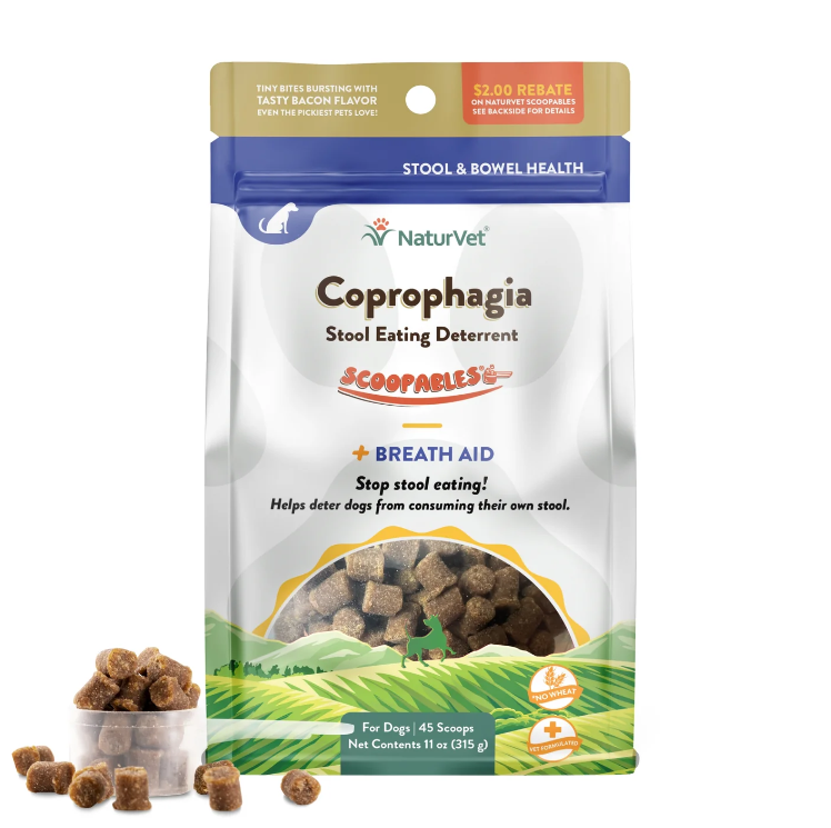 NaturVet Coprophagia Stool Eating Deterrent Dog Treats Dog Supplement (Bag) 11oz