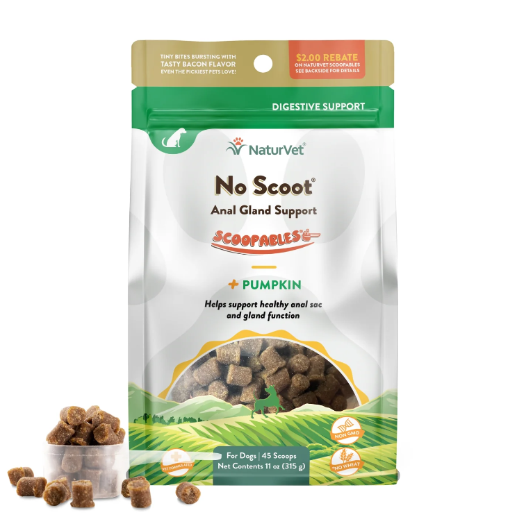 NaturVet No Scoot (Anal Gland Support) Supplemnets for Dog (Bag) 11oz