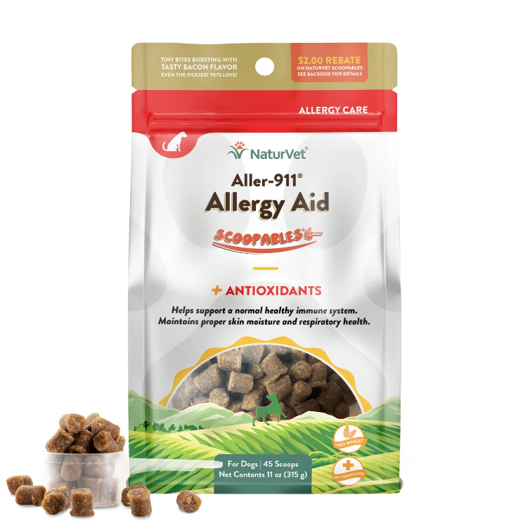 NaturVet Scoopables Aller-911 Allergy Aid Treats for Dogs (Bag) 11oz