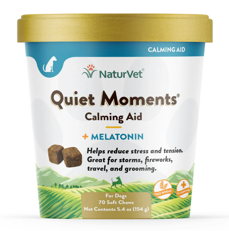 NaturVet Quiet Moments™ Plus Melatonin Soft Chew Cup 5.4oz