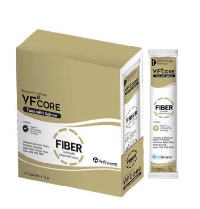 VF+Core Hairball and Gut Health (Tuna & Salmon) Lickable Treats for Cats 12g x30 (FIBER)