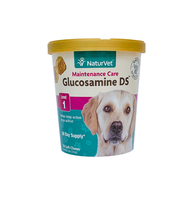 NaturVet 犬用葡萄糖胺保護(一級)關節保健品 (70 粒) 5.4oz