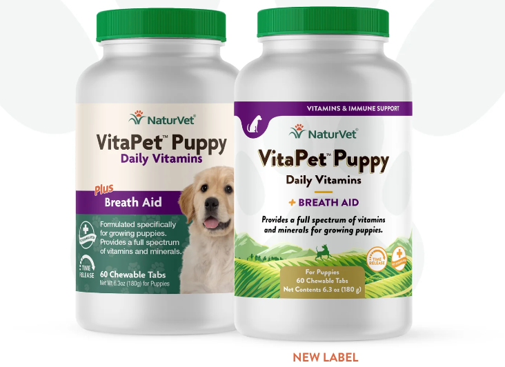NaturVet 幼犬長效營養丸（60粒） 6.3oz