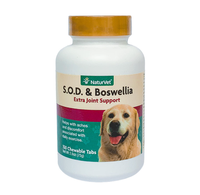 NaturVet S.O.D & Boswellia 150 Chewable Tabs for Dogs 2.6oz
