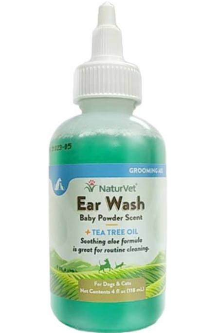 NaturVet Dog And Cat Tea Tree Oil Ear Wash Liquid 118ml