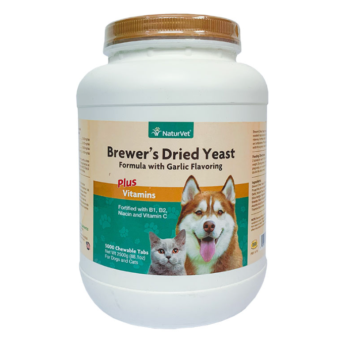 NaturVet Dog and Cat Brewers Dried Yeast With Garlic Chewable Tablets 2.5kg
