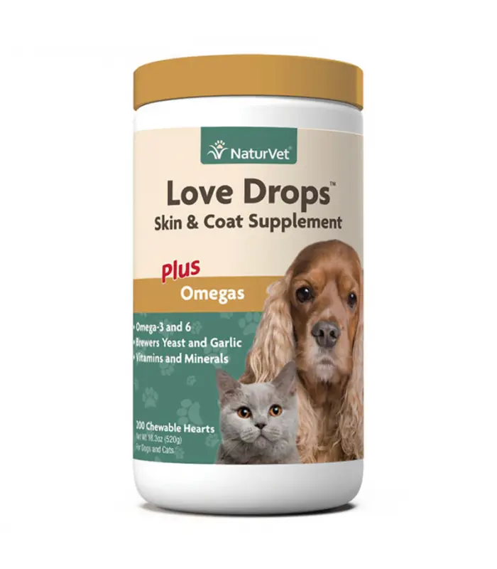 NaturVet 貓犬用美毛營養丸（花生、肝及大蒜味）200粒 520g 