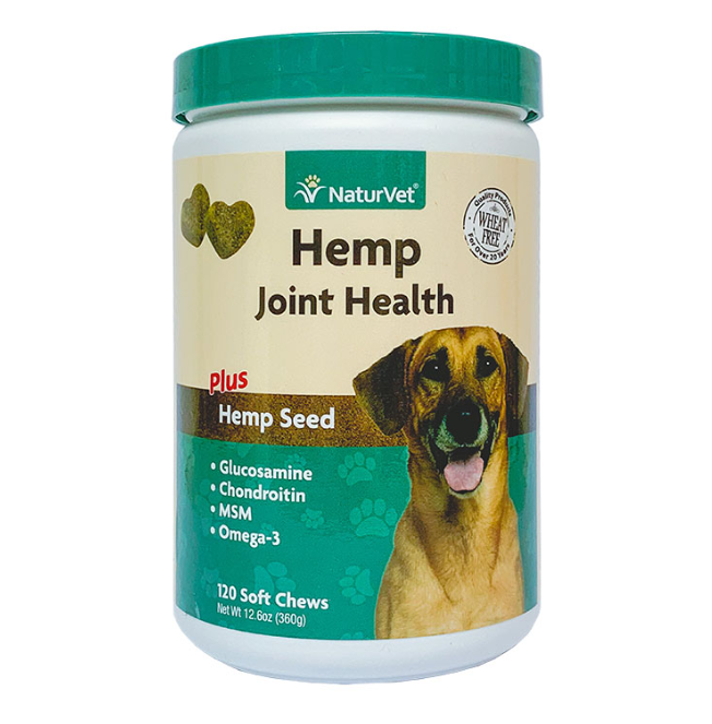 NaturVet Hemp Joint Health Soft Chews for Mediu/Large Sized Dogs 360g