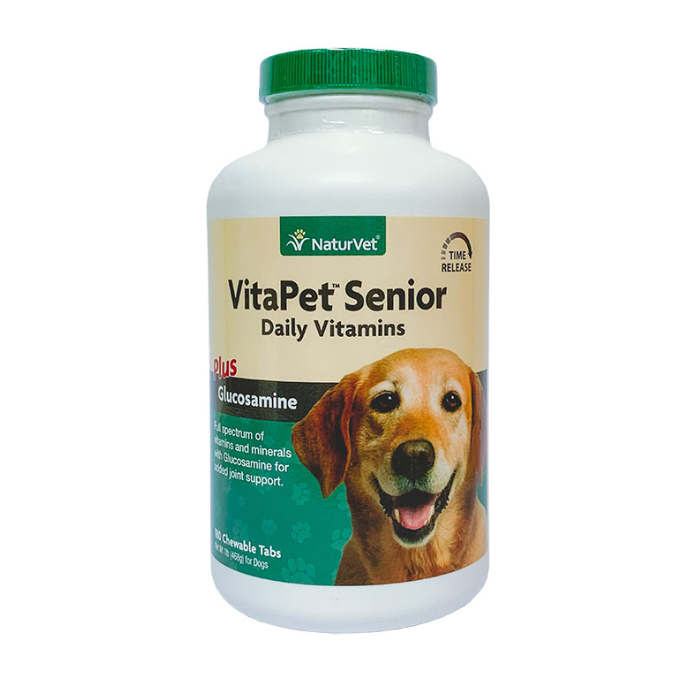 NaturVet VitaPet™ Senior Dog Daily Vitamins w/Glucosamine Chewable Tablets 156g