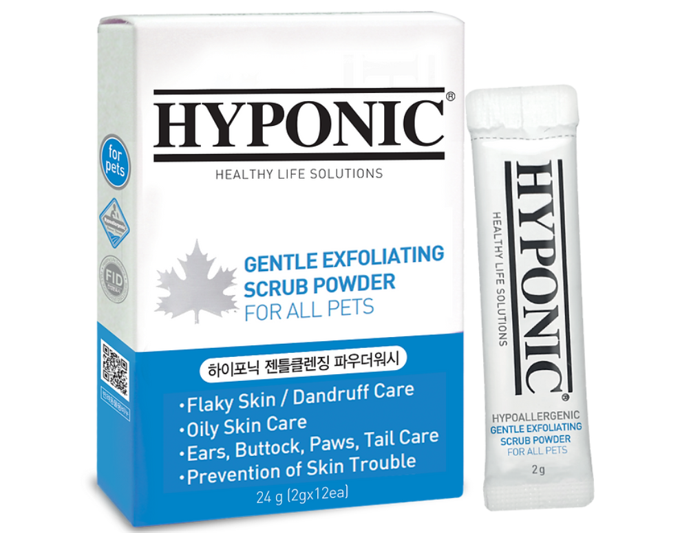Hyponic Hypoallergenic Gentle Exfoliating Scrub Powder (For All Pets) 2gX12ea