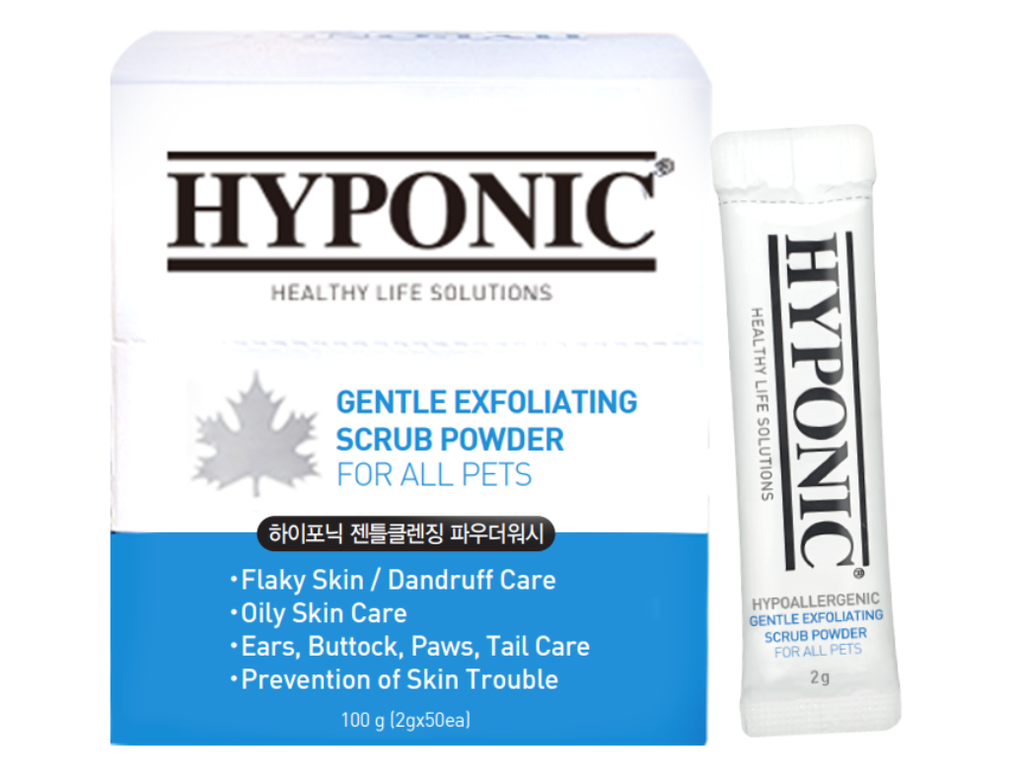 Hyponic Hypoallergenic Gentle Exfoliating Scrub Powder (For All Pets) 2gX50ea