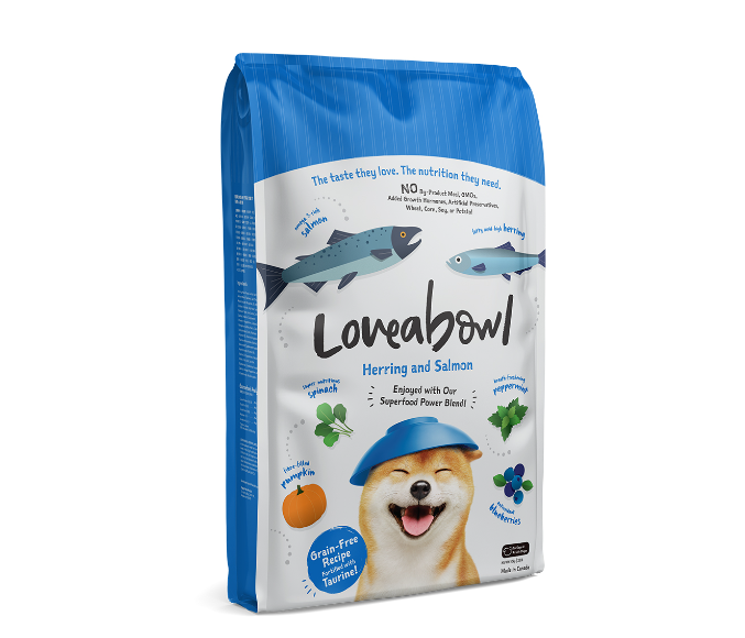 Loveabowl Grain-Free Herring and Salmon Recipe Dry Dog Food 10kg