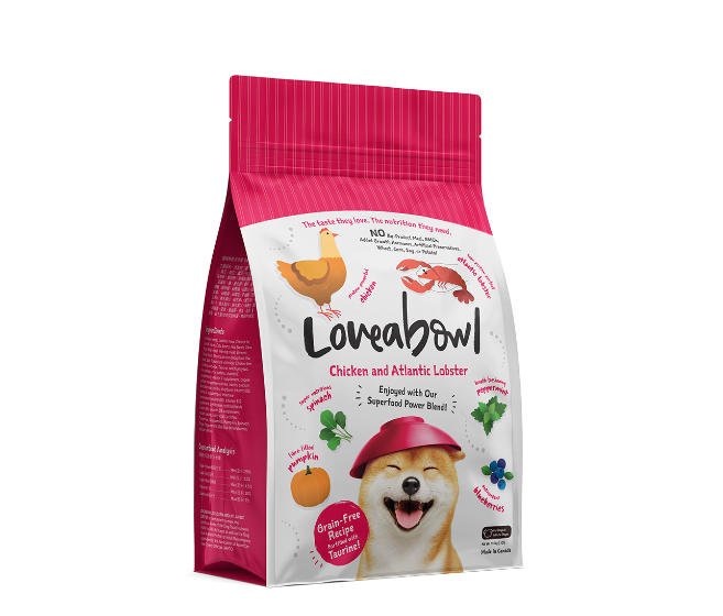 Loveabowl Grain-Free Chicken and Atlantic Lobster Recipe Dry Dog Food 4.5kg