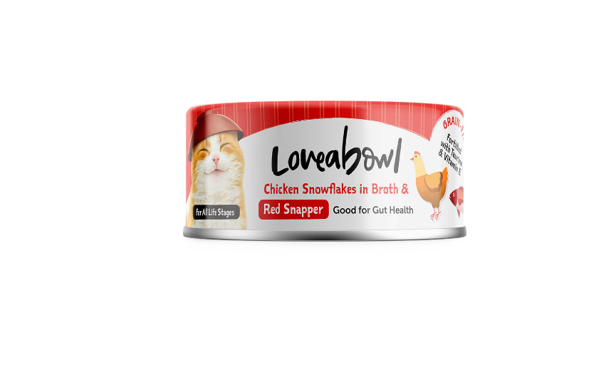 Loveabowl 健腸嫩雞紅鯛魚配方貓罐頭 貓糧 70g