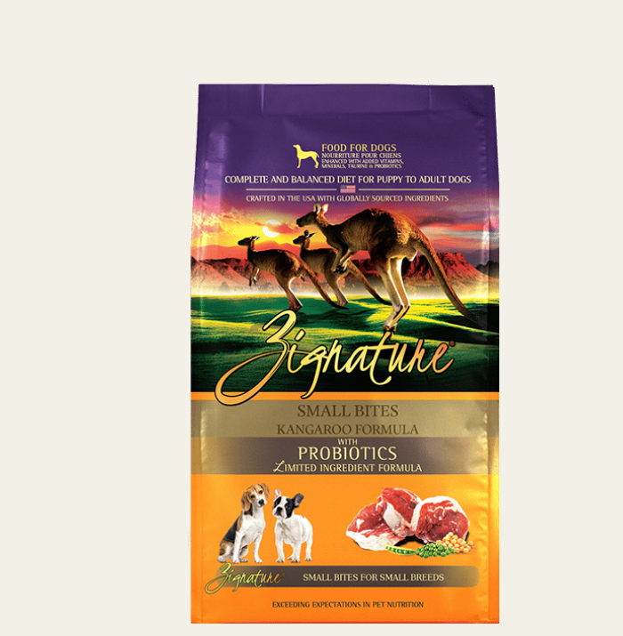 Zignature Kangaroo Formula Dry Dog Food for Small Bites 4lb