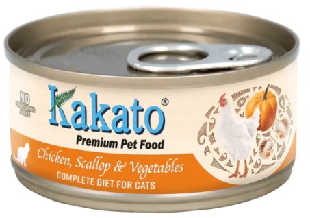Kakato Chicken Scallop & Vegetables Cat Can 70g