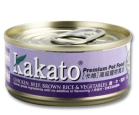 Kakato Chicken Beef Brown Rice & Vegetables Can 70g (Dog and Cat)