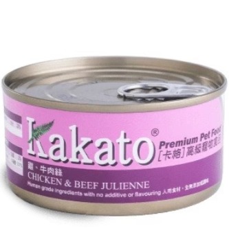 Kakato Chicken & Beef Julienne Can 170g (For both Dogs and Cats)