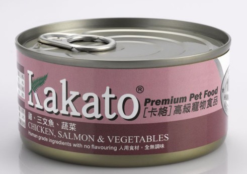 Kakato雞,三文魚,蔬菜高級寵物鮮食罐170g(DOGS & CATS 貓狗合用)