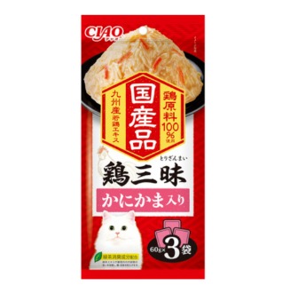CIAO -雞三味 蟹肉棒 貓小食(60gx3) IC-534 