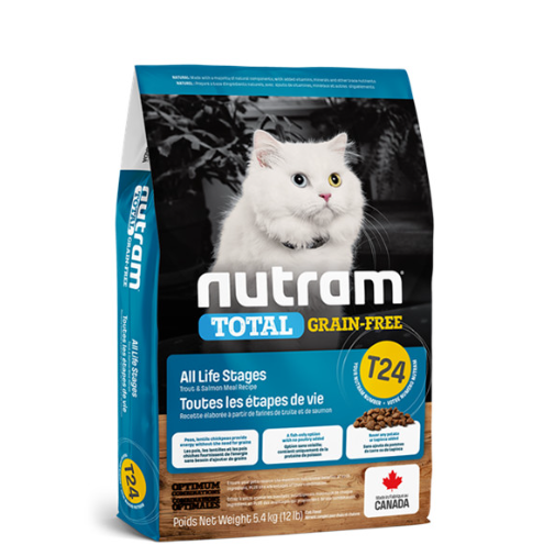Nutram T24 無穀物全能系列 三文魚+鱒魚(挑嘴全齡貓) 乾糧 貓糧 5.4g